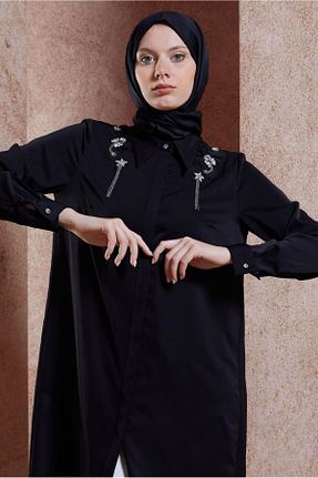 تونیک حجاب مشکی زنانه پلی استر Alvina - کد 841481562