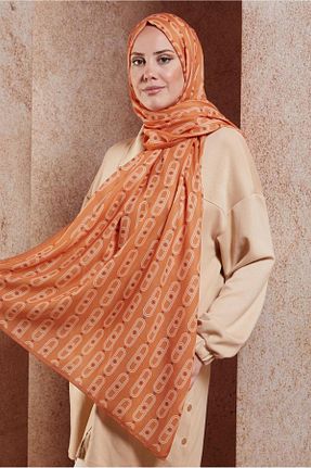 شال نارنجی زنانه پلی استر Alvina - کد 886652923