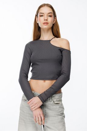 بلوز طوسی زنانه ساده Alexa Dash - کد 904709400