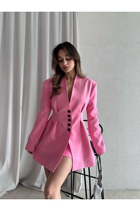 کت بلیزر صورتی زنانه رگولار CinneMadonna - کد 922029475