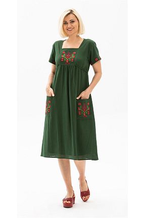 لباس سبز زنانه بافتنی Eliş Şile Bezi - کد 93099963
