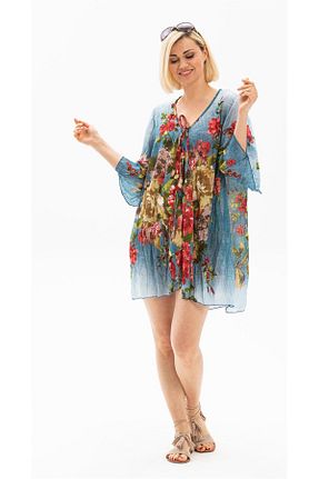 رویه بیکینی آبی زنانه پنبه ای Eliş Şile Bezi - کد 669285694