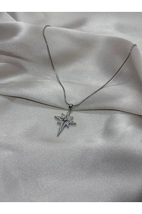 گردنبند استیل ( فولاد ) طوسی زنانه استیل ضد زنگ Doa Jewellery - کد 922052163