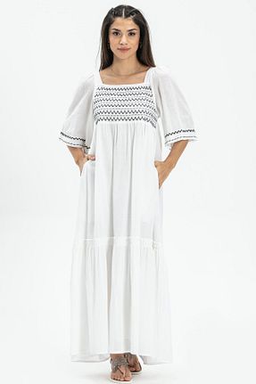 لباس سفید زنانه بافتنی Eliş Şile Bezi - کد 246769482