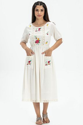 لباس بژ زنانه بافتنی Eliş Şile Bezi - کد 249705874