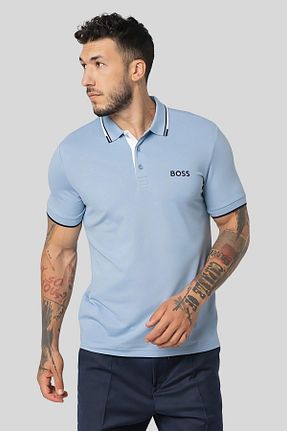 پولوشرت آبی مردانه رگولار BOSS - کد 922046372