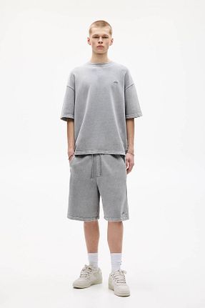 شلوارک و برمودا طوسی مردانه پنبه ای Pull & Bear - کد 922050978