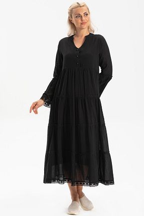 لباس مشکی زنانه بافتنی Eliş Şile Bezi - کد 93035125