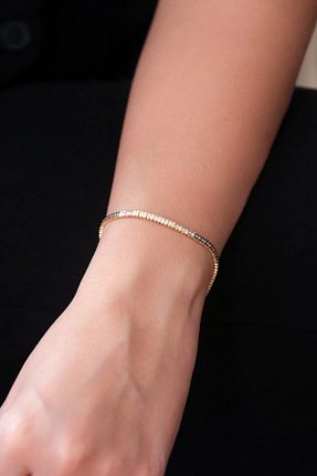 دستبند طلا طلائی زنانه 14 عیار Güzide Kuyumcu - کد 860200576