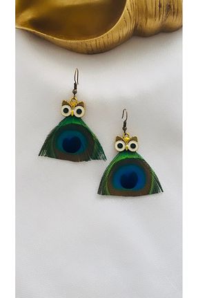 گوشواره جواهر رنگی برنجی VNS Accessories - کد 922081477