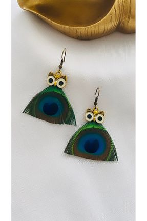 گوشواره جواهر رنگی برنجی VNS Accessories - کد 922081477