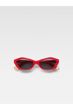 عینک آفتابی قرمز زنانه UV400 JACQUEMUS - کد 922064036