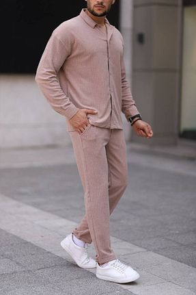 ست کرمکن اسپرت قهوه ای مردانه پنبه پلی استر Louis Park - کد 922702101