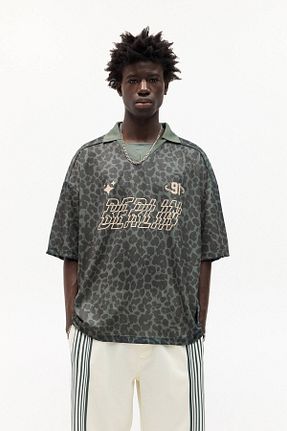 تیشرت خاکی مردانه Relaxed Pull & Bear - کد 922082407