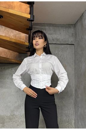 پیراهن سفید زنانه رگولار İNSUEL - کد 922067426
