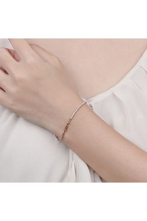 دستبند نقره سفید زنانه 925 عیار azo silver - کد 922105031