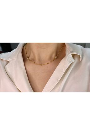 گردنبند استیل ( فولاد ) طلائی استیل (فولاد) Mia - کد 922130742