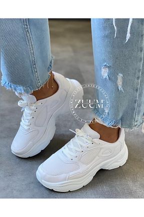 کفش اسنیکر سفید زنانه بند دار Zuum - کد 334022226