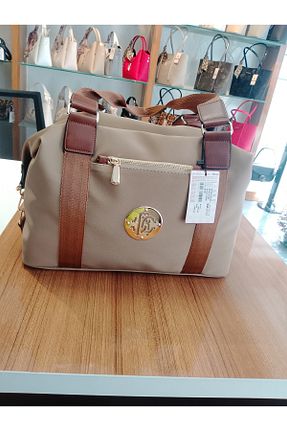 کیف دوشی بژ زنانه چرم مصنوعی eflanmoda - کد 922085180