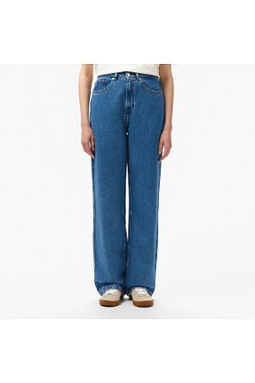 شلوار جین آبی زنانه پاچه گشاد Lacoste - کد 903770285