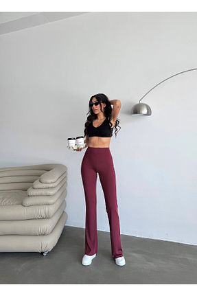 ساق شلواری زرشکی زنانه بافتنی DNDO WEAR - کد 906319416