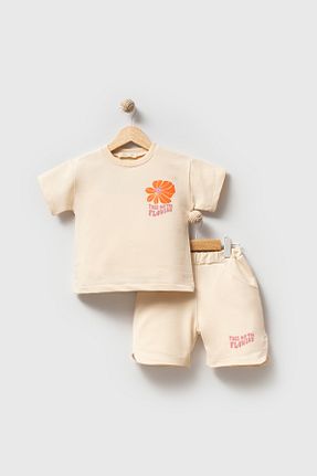 ست نوزادی بژ بچه گانه پنبه ای Jikko Baby - کد 922163909