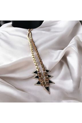 گردنبند استیل ( فولاد ) زرد استیل (فولاد) shesra - کد 922179743