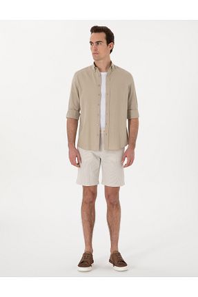 شلوارک و برمودا بژ مردانه اسلیم فیت Pierre Cardin - کد 922188742