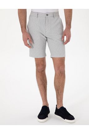 شلوارک و برمودا طوسی مردانه اسلیم Pierre Cardin - کد 922188716