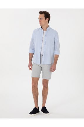 شلوارک و برمودا طوسی مردانه اسلیم Pierre Cardin - کد 922188716