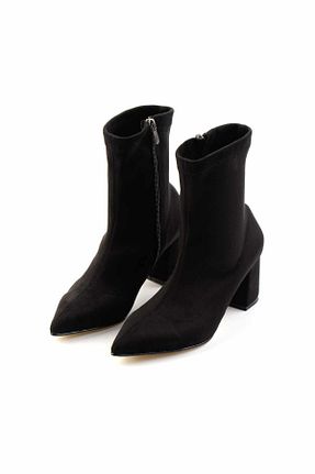 بوت / نیم بوت مشکی زنانه پاشنه ضخیم Bambi - کد 858914916