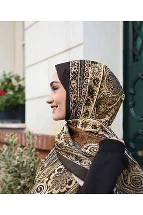 شال مشکی زنانه پلی استر Yazıcı Moda - کد 900504006