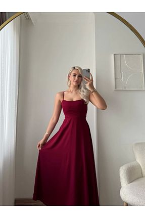 لباس زرشکی زنانه Fitted Zora Butik - کد 922958808