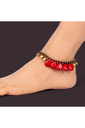 خلخال جواهر رنگی زنانه منجق EMENUNU - کد 922229124