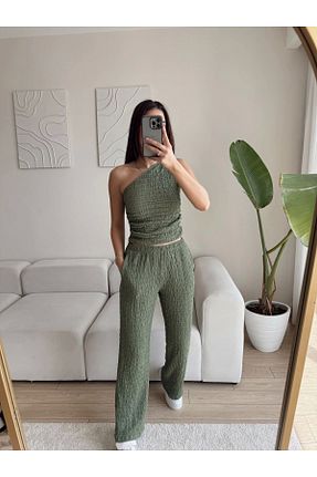 ست بالاتنه و پائین تنه رنگی زنانه بافتنی Zoom Butik - کد 922229465