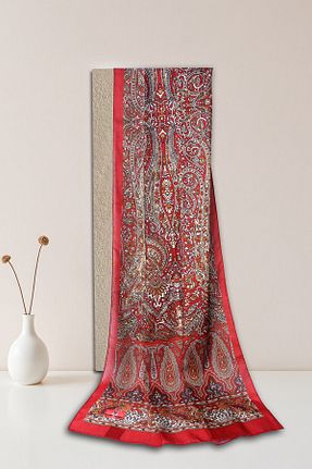 شال زرشکی زنانه پنبه ای Sekine İpek - کد 922222973