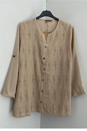 پیراهن بژ زنانه رگولار AYASOFYA OTANTIK - کد 922232827
