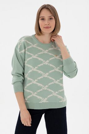 پلیور فیروزه ای زنانه رگولار U.S. Polo Assn. - کد 923002129