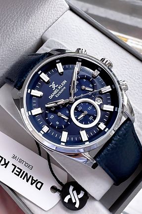 ساعت مچی سرمه ای زنانه 43 میلی متر Daniel Klein - کد 833159597