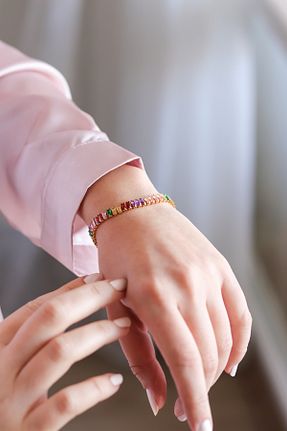 دستبند استیل (فولاد) زرد زنانه استیل ضد زنگ ATALYA ACCESSORY - کد 922242259