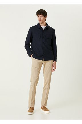 شلوار بژ مردانه پاچه لوله تفنگی ZEGNA - کد 923022793