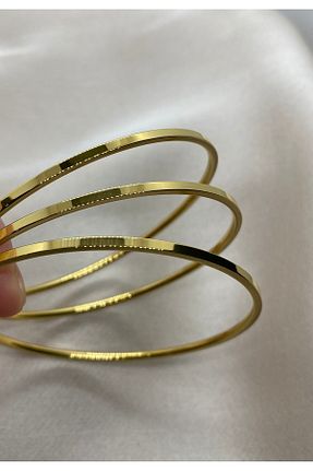 دستبند استیل (فولاد) طلائی زنانه استیل (فولاد) Betymery Aksesuar - کد 922247279