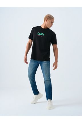 شلوار سرمه ای مردانه جین Loft - کد 922271652
