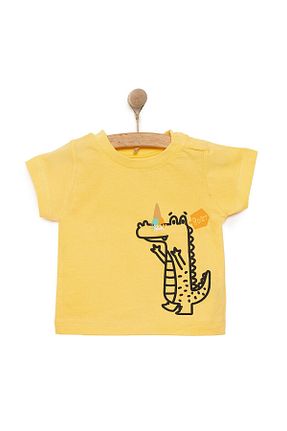 تیشرت زرد بچه گانه رگولار ebebek Hello Baby - کد 922271110