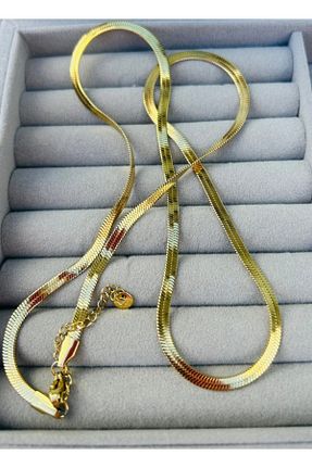 گردنبند استیل ( فولاد ) طلائی زنانه استیل (فولاد) naaksesuar - کد 922274909