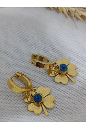 گوشواره استیل (فولاد) طلائی زنانه استیل ضد زنگ STEVENS - کد 922277004