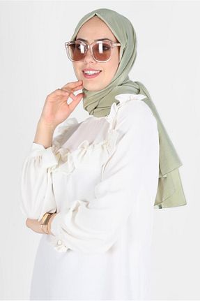 شال خاکی زنانه پلی استر Alvina - کد 808710494