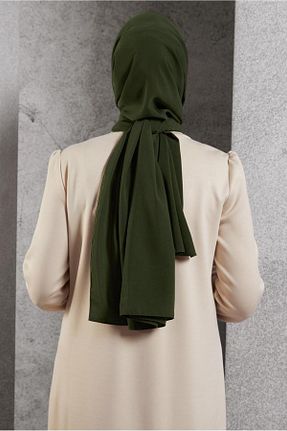شال خاکی زنانه پلی استر Alvina - کد 922278497