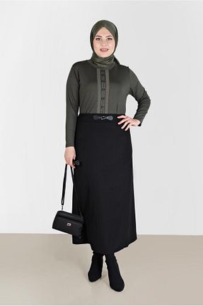 دامن حجاب مشکی زنانه رگولار Alvina - کد 802793891