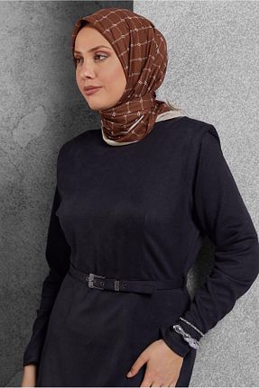 روسری قهوه ای پلی استر Alvina - کد 922278415